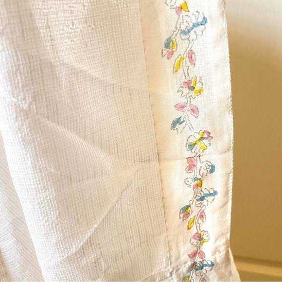 NWT EKA Design Handmade Cotton White Pine Tiered Maxi Dress Small - Picture 6 of 16